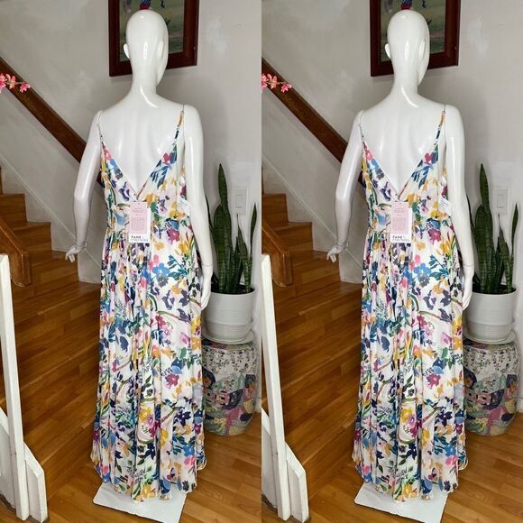 Bhldn x Fame and Partners Nico V-Neck Floral Wrap - Picture 4 of 4